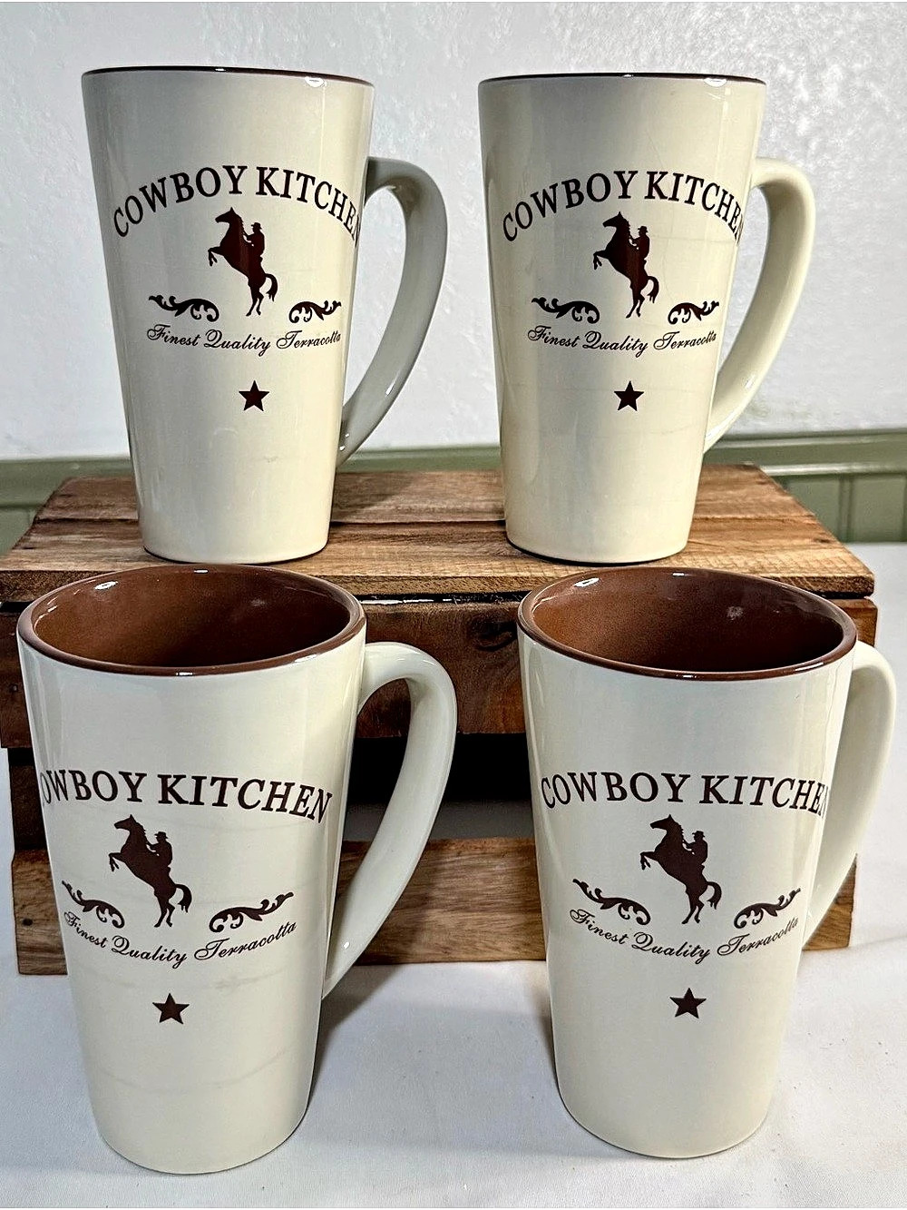 Cowboy Kitchen Finest Quality Terracotta Coffee Mug Set of 4